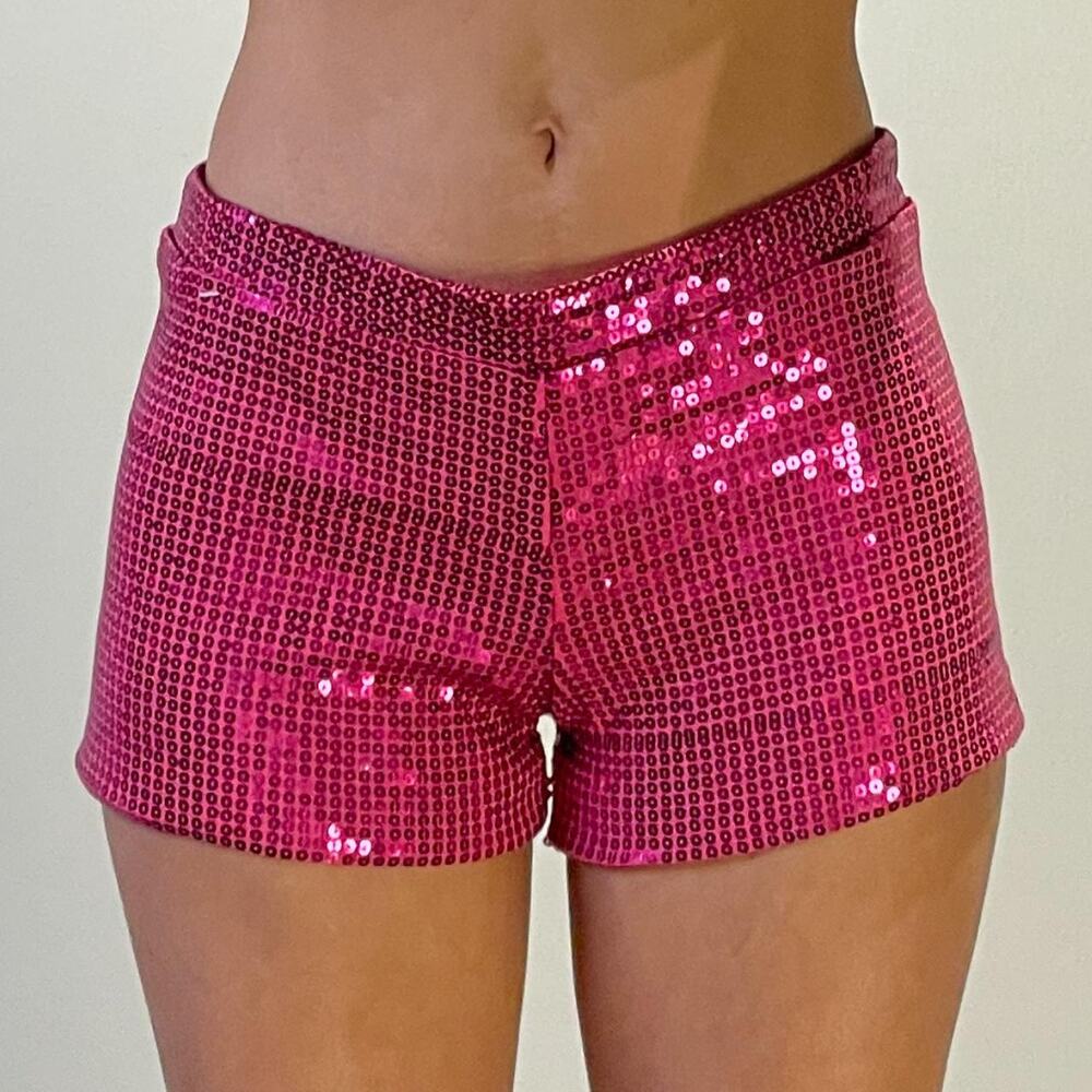 Pink Sequined Shorts S/M